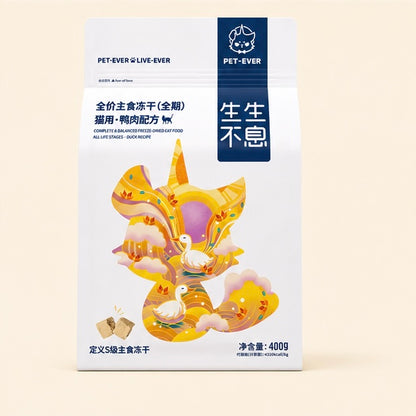 生生不息 鸭肉主食冻干（猫咪）400g （多买优惠）